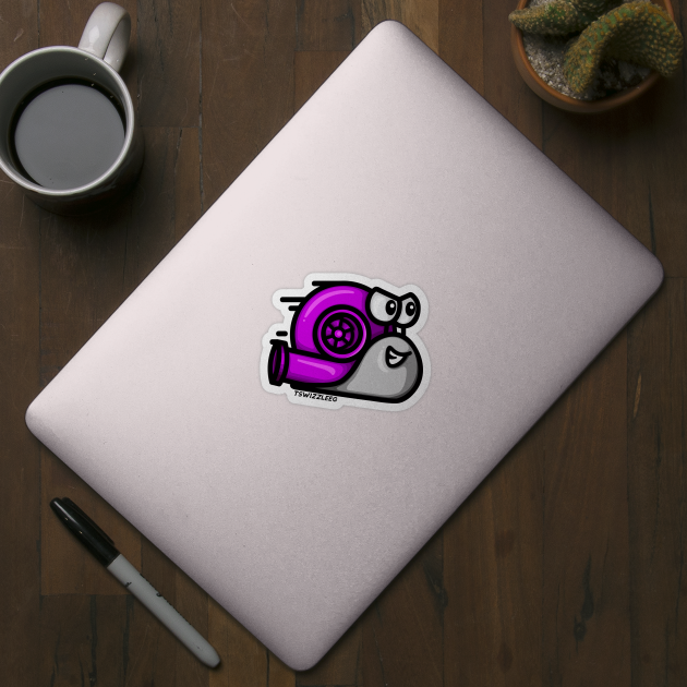 Turbo Snail - Gray/Purple by hoddynoddy